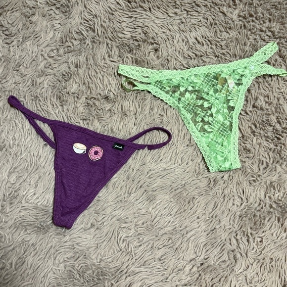 Victoria’s Secret PINK 2-pack Thong Panties NWT - Picture 1 of 5